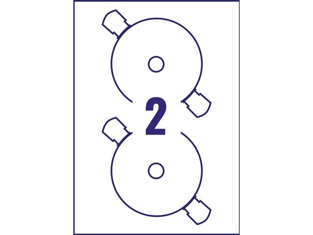 Etikett AVERY CD laser/inkjet 50/fp