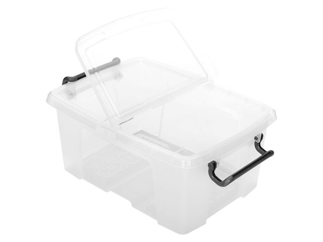 Plastlåda STRATA 12L klar med lock PP
