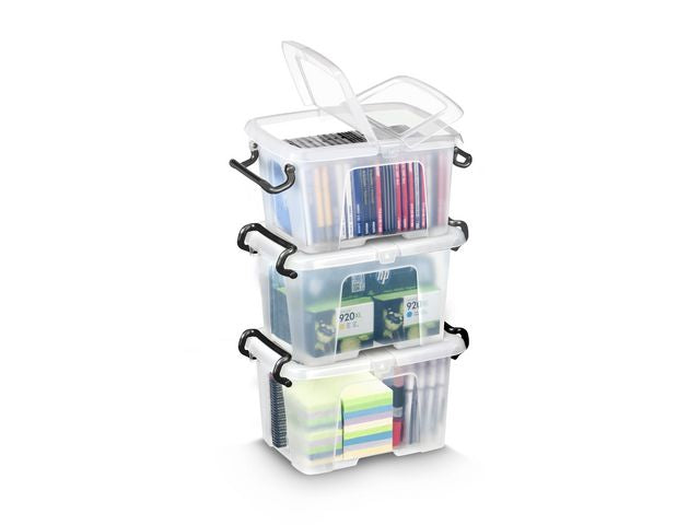 Plastlåda STRATA 6L klar med lock PP