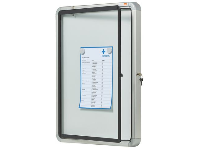 Glasskåp NOBO utomhusbruk magnetisk 4xA4