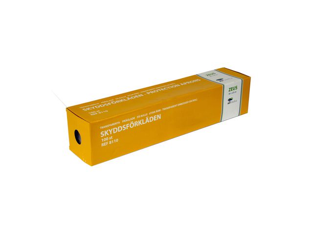 Förkläde 800x1250mm rulle transp 100/rl