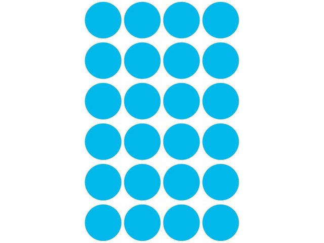 Färgkodningsprick AVERY Ø18mm blå 96/fp