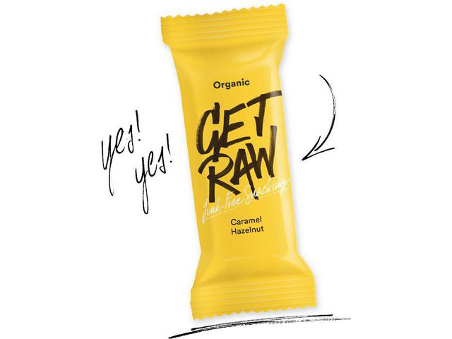 Bar GET RAW Caramel och Hazelnut 42g