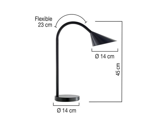 Lampa UNILUX Sol LED svart