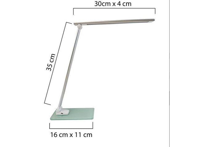 Bordslampa UNILUX Popy Led silver/vit