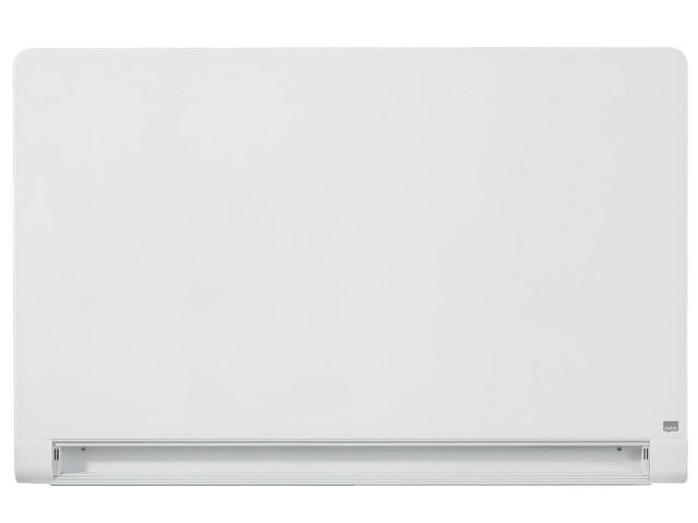 Glastavla NOBO 57' vit rundade hörn