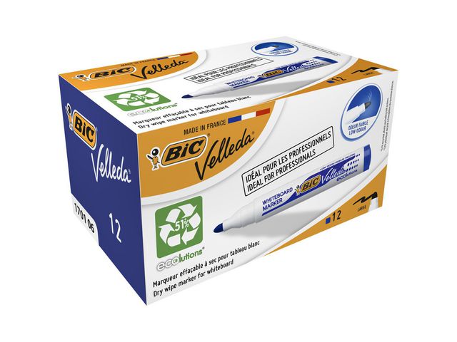 Whiteboardpenna BIC Velleda 1701 ECO Blå