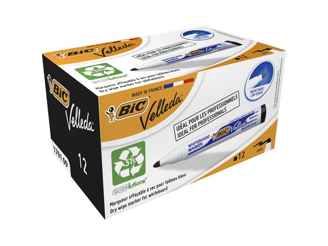 Whiteboardpenna BIC Velleda 1701 ECO Sv