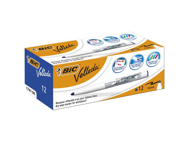 Whiteboardpenna BIC Velleda 1741 blå