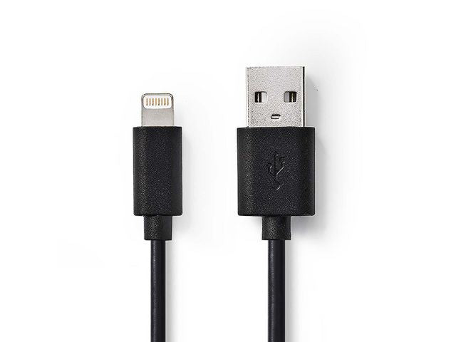 Kabel NEDIS Lightning - USB A 1m svart