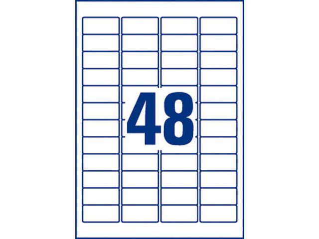 Etikett AVERY 45,7x21,2mm vit 960/fp