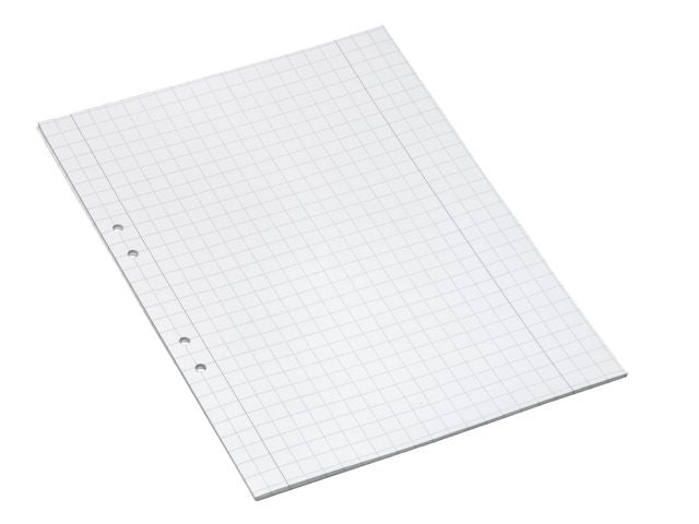 Lösblad A4 rutat 10x10mm hålat 500/fp