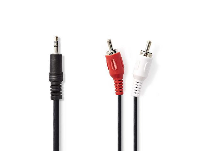 Kabel NEDIS 3,5mm ha - 2xRCA ha 10m sva