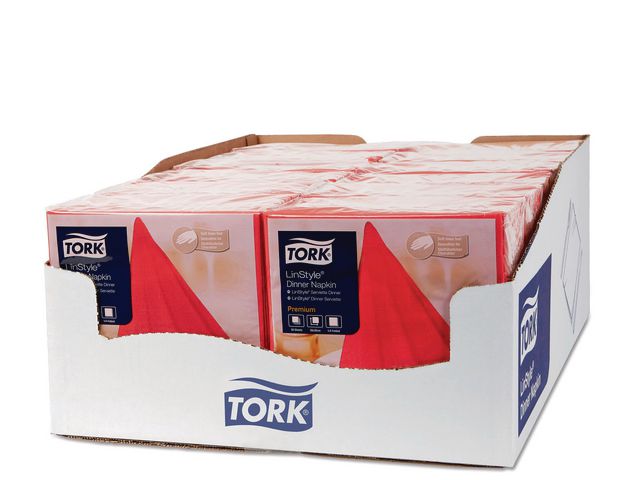 Servett TORK LinStyle röd 39x39cm 50/fp