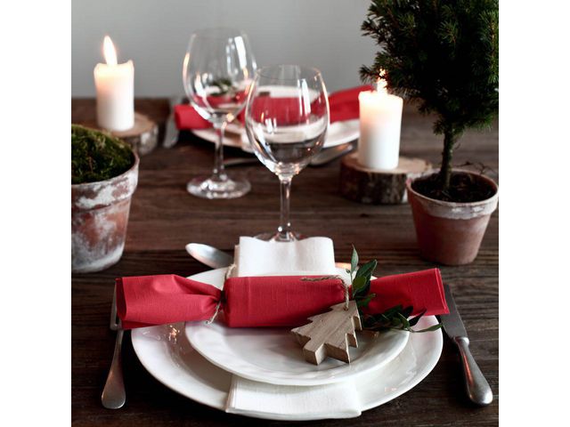 Servett TORK LinStyle röd 39x39cm 50/fp