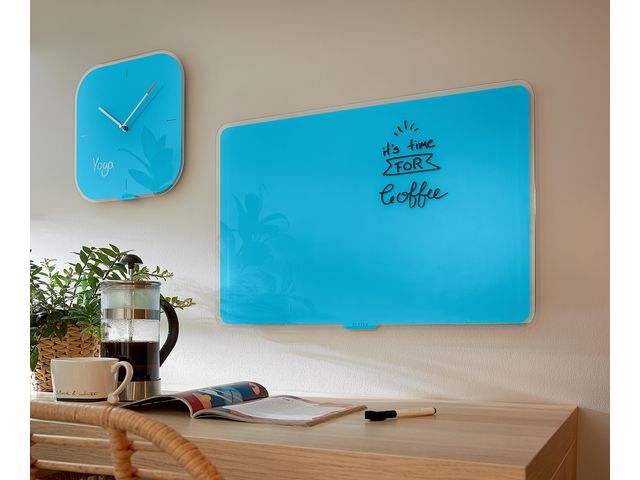 Glastavla LEITZ Cosy blå 80x60cm