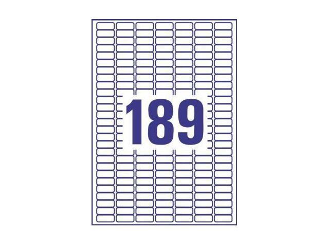 Etikett AVERY avtagb 25,4x10mm 4725/fp