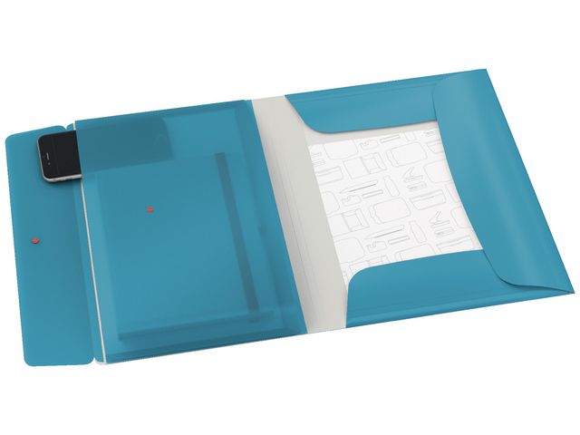 Gummibandsmapp LEITZ COSY 3-kl A4 PP blå