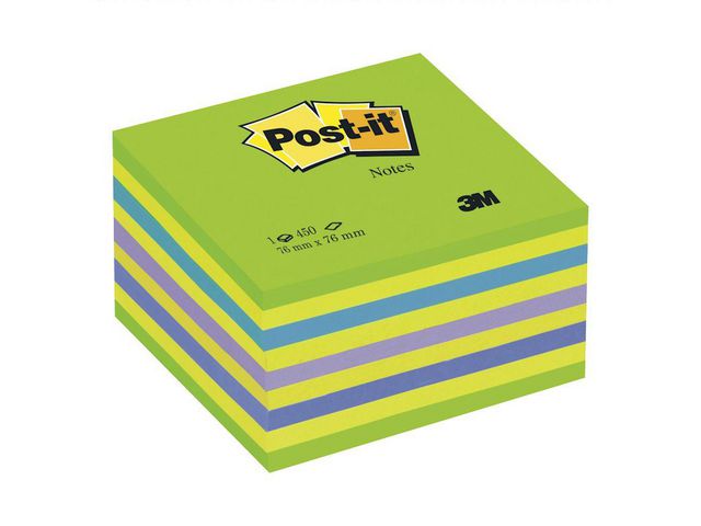 Notes POST-IT kub 2028NP 76x76 inten.grö