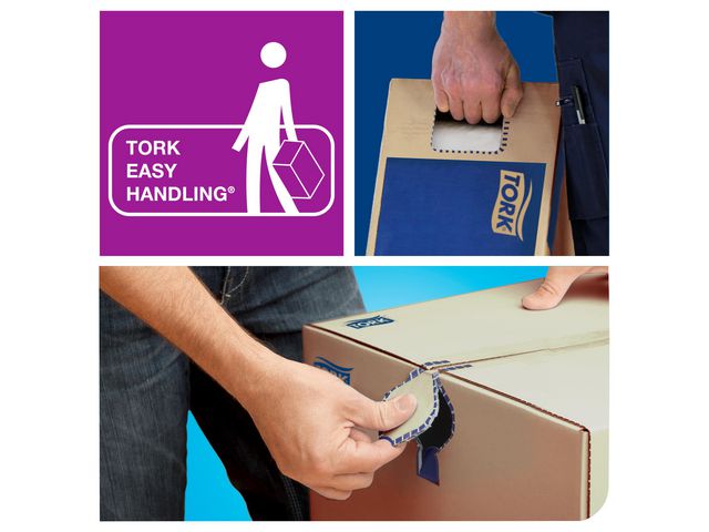 Handduk TORK Adv H1 blå 6/fp