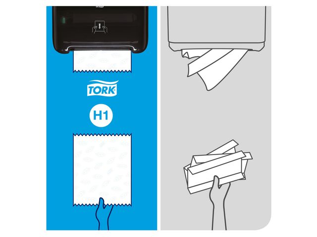 Handduk TORK Adv H1 vit 150m