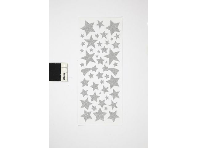 Glitterstickers silver stjärnor 110/fp