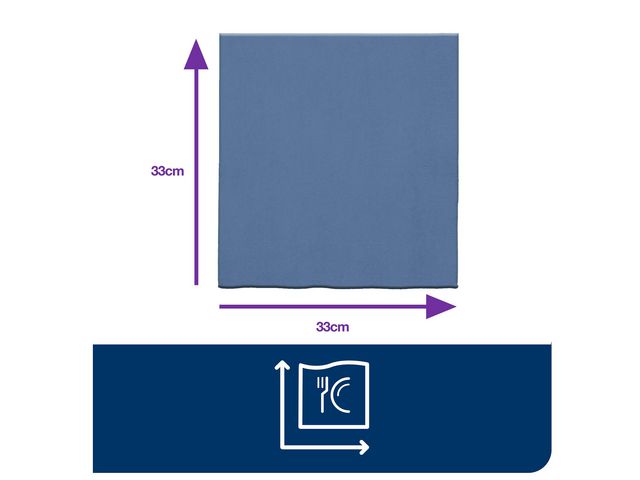 Servett TORK 1/4-vikt 1-lag m.blå 500/fp
