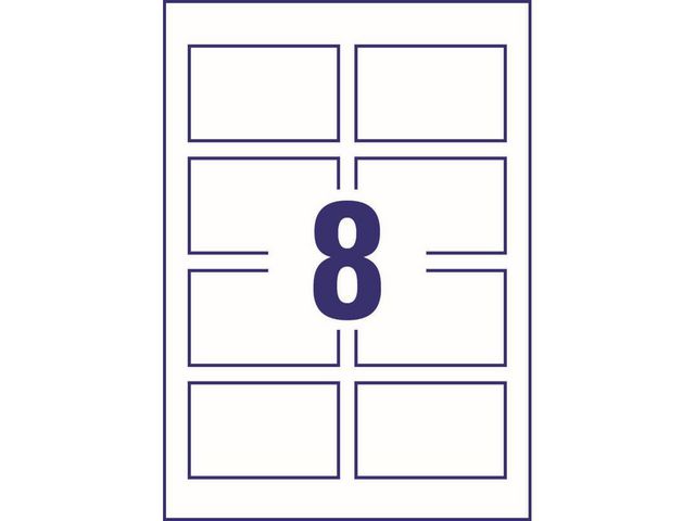 Etikett AVERY card 85x54mm 200/fp