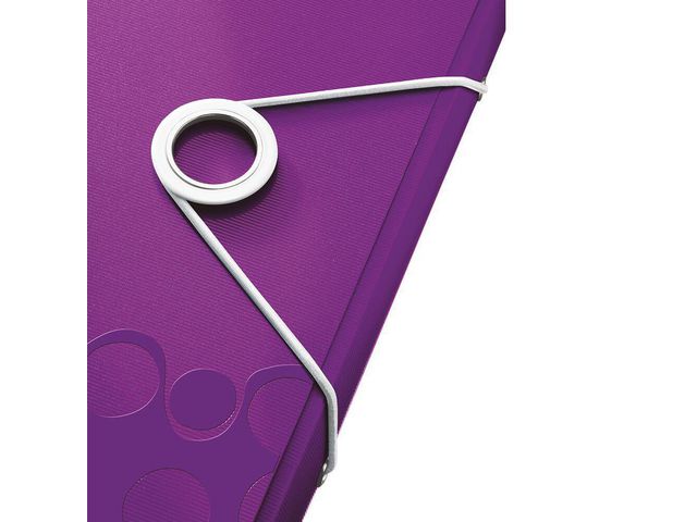 Gummibandsmapp LEITZ WOW 3-kl A4 PP lila