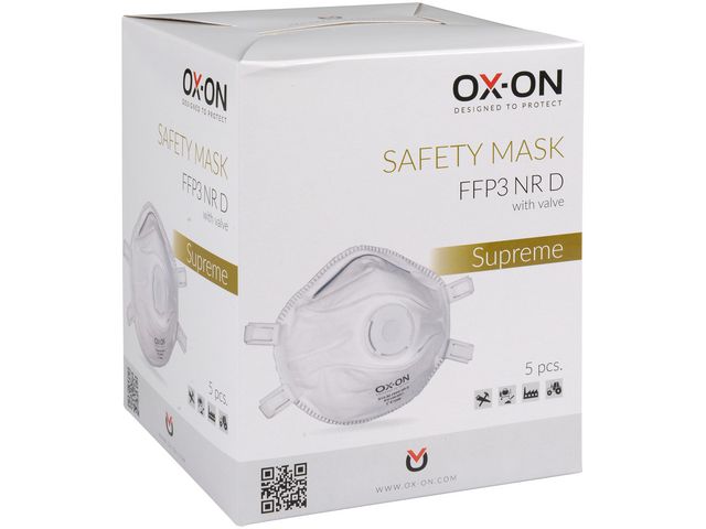 Andningsskydd OX-ON FFP3 m ventil 5/fp