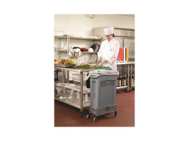 Papperskorg Slim Jim 87L grå