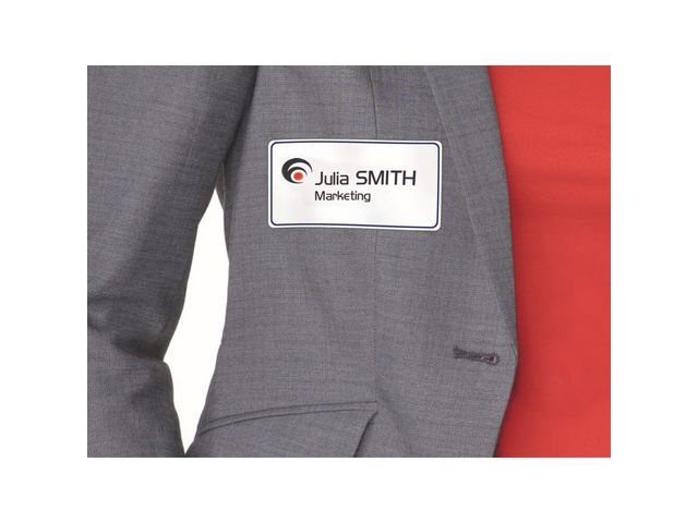 Namnskylt AVERY blå 80x50mm 200/fp