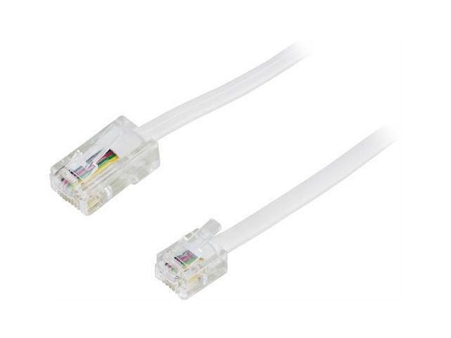 Telefonkabel DELTACO RJ45-RJ11 5m vit