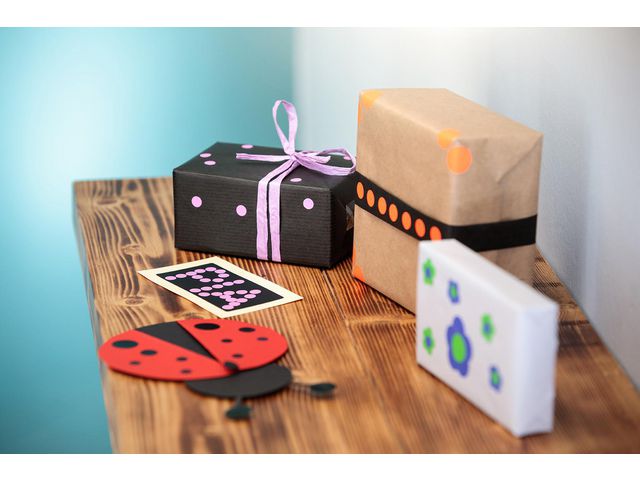 Färgkodningsprick AVERY Ø8mm röd 416/fp