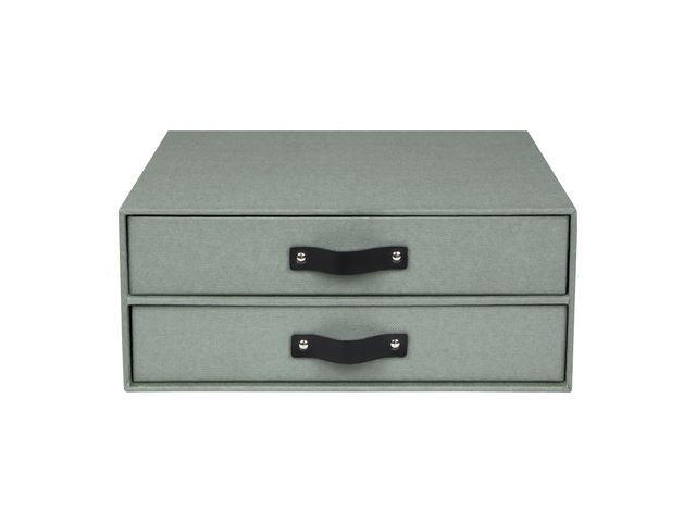 Skrivbordsbyrå kart. m. läderhand. mint