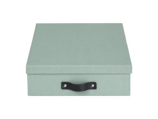 Förvaringsbox m.lock kartong A4 mint