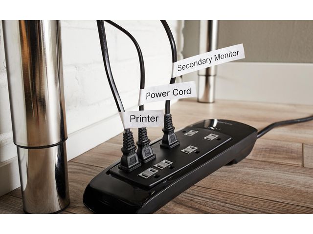 Tape DYMO D1 12mm nylon svart på vit