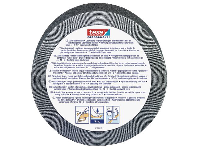 Halkskyddstejp TESA 50mmx15m svart