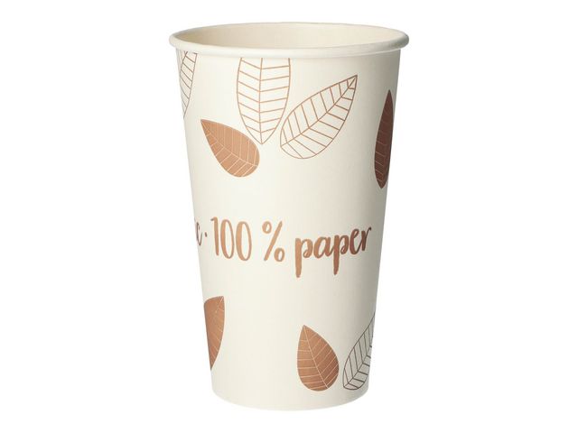 Pappersbägare PURE ZeroPlast 48cl 50/fp