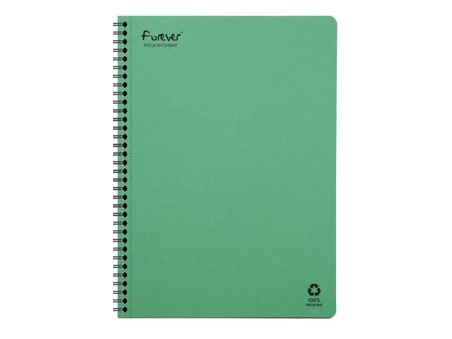Anteckningsblock FOREVER A4 grön rutat