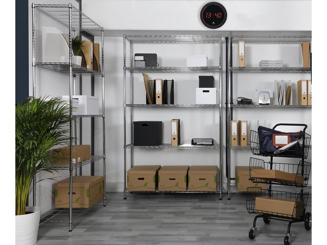 Väggur ALBA LED Ø30cm svart/röd