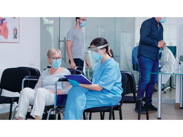 Skyddsvisir DURABLE med skum flergångs