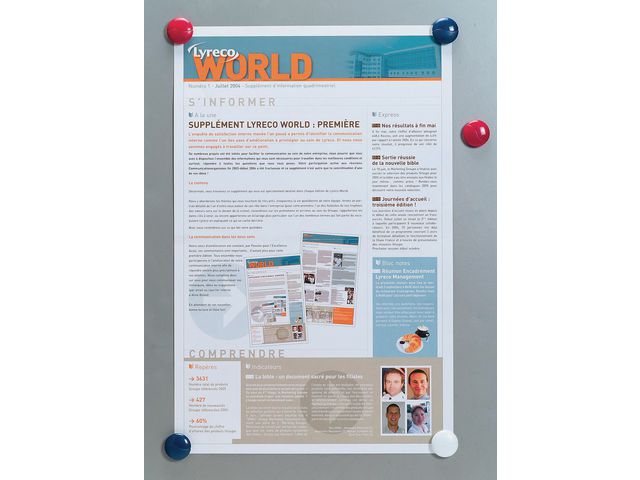 Magnetknappar LYRECO 27mm sort.färg 6/fp