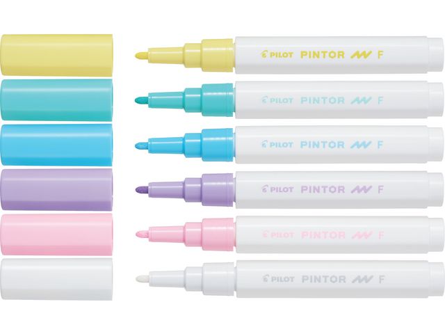Märkpenna PILOT Pintor F Past Mix 6/fp
