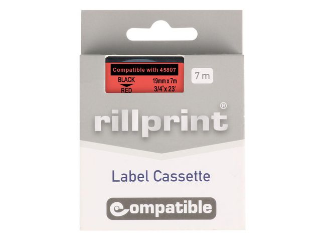 Tape 19mm svart text