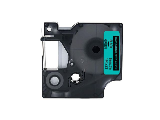 Tape 6mm svart text