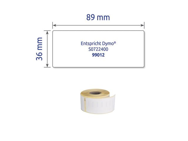 Etikett AVERY på rulle 89x36mm 260/fp