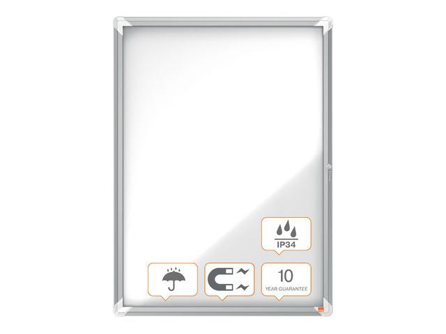 Glasskåp NOBO utomhusbruk magnetisk 9xA4