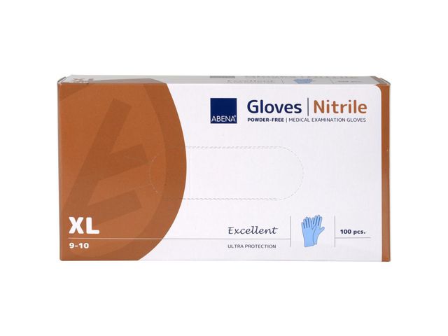 Nitrilhandske AQL 1,0 puderfri XL 100/fp