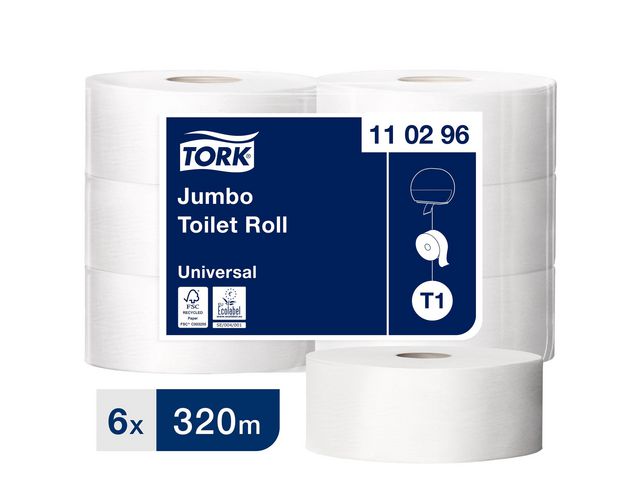 Toalettpapper TORK Uni T1 2-lag 6/fp